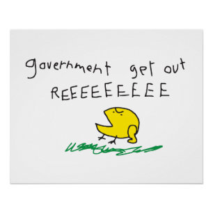 Poster Drapeau Gadsden Gouvernement dehors REE SNEKDROITE