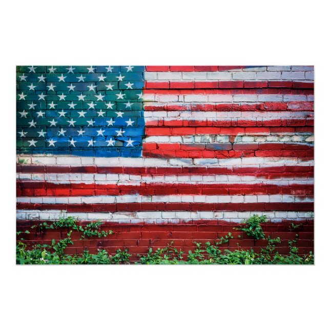 Poster Drapeau Graffiti Stars & Stripes (Devant)
