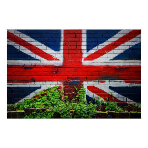 Poster Drapeau graffiti Union Jack