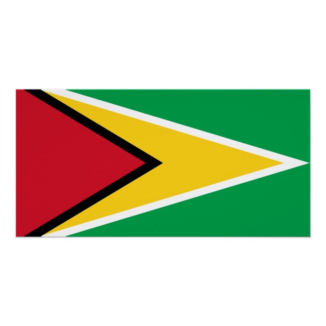 Poster Drapeau Guyana (Devant)