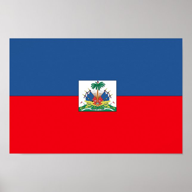 Poster Drapeau Haïti (Devant)