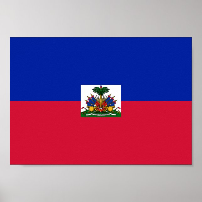 Poster Drapeau Haïti (Devant)
