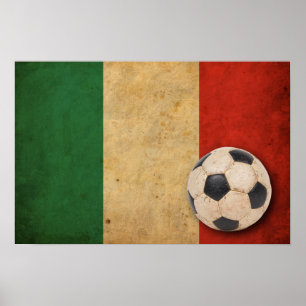 Poster Drapeau Italie vintage