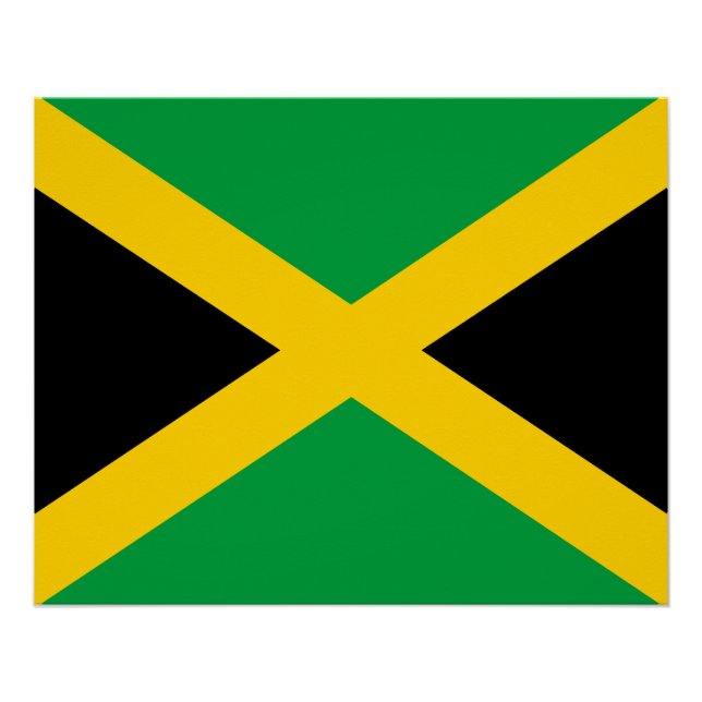 Poster Drapeau jamaïcain (Devant)