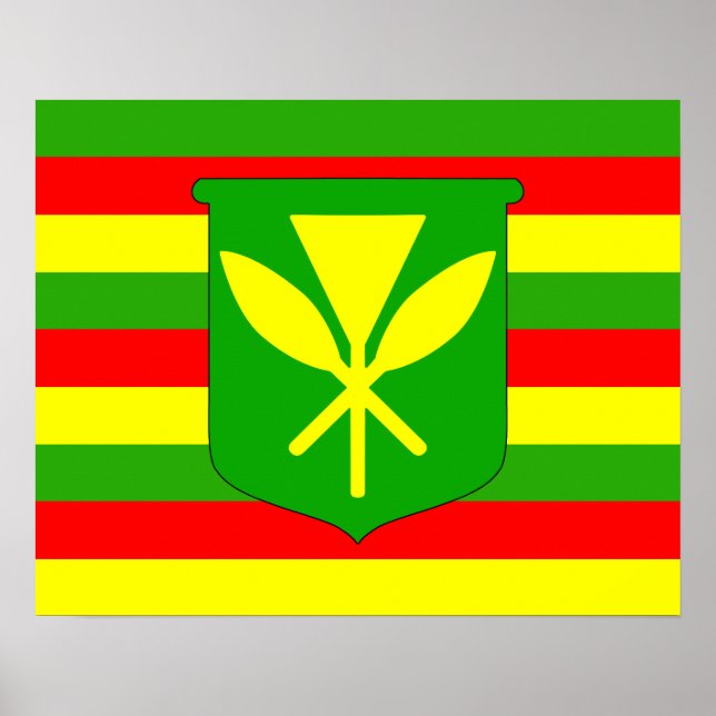 Poster Drapeau Kanaka Maoli (Devant)
