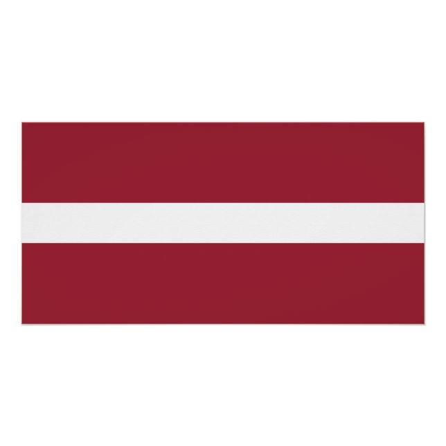 Poster Drapeau Lettonie (Devant)