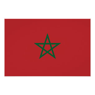 Poster Drapeau Maroc