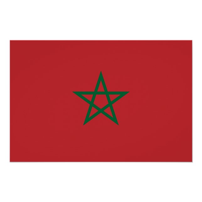 Poster Drapeau Maroc (Devant)