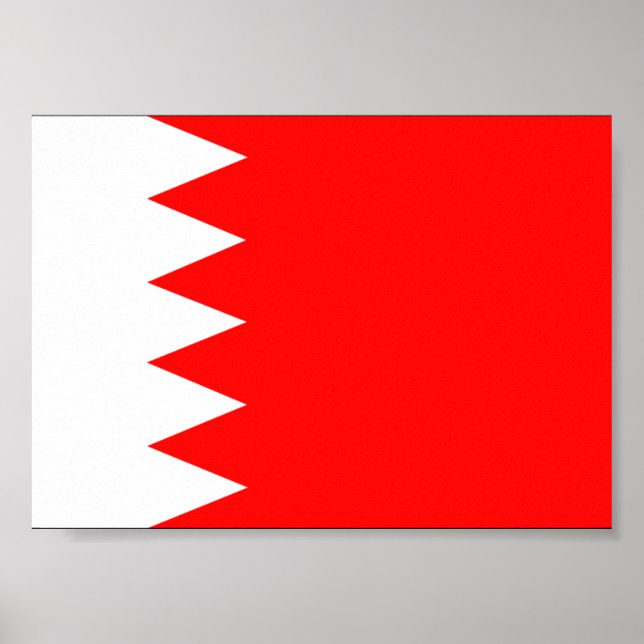 Poster Drapeau national de Bahreïn (Devant)