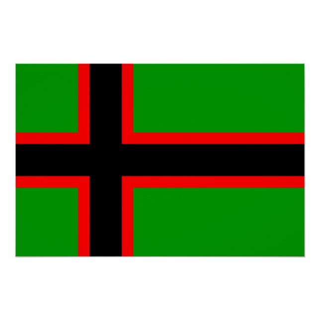 Poster Drapeau national de Carélie (Devant)