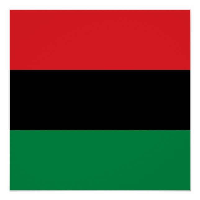 Poster Drapeau panafricain de l'UNIA (Devant)