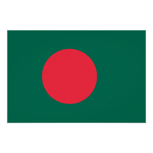 Poster Drapeau patriotique bangladais