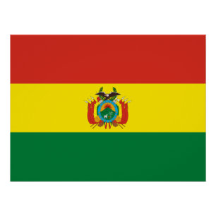Poster Drapeau patriotique bolivien