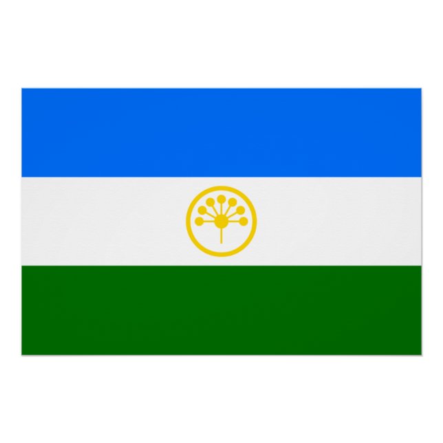 Poster Drapeau patriotique de Bachkortostan (Devant)
