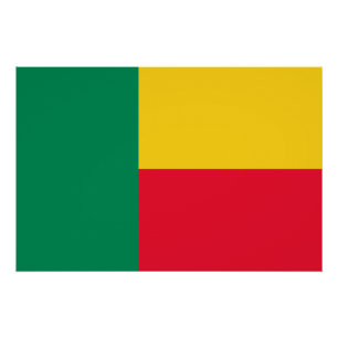 Poster Drapeau patriotique du Bénin