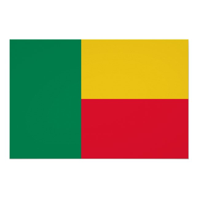 Poster Drapeau patriotique du Bénin (Devant)