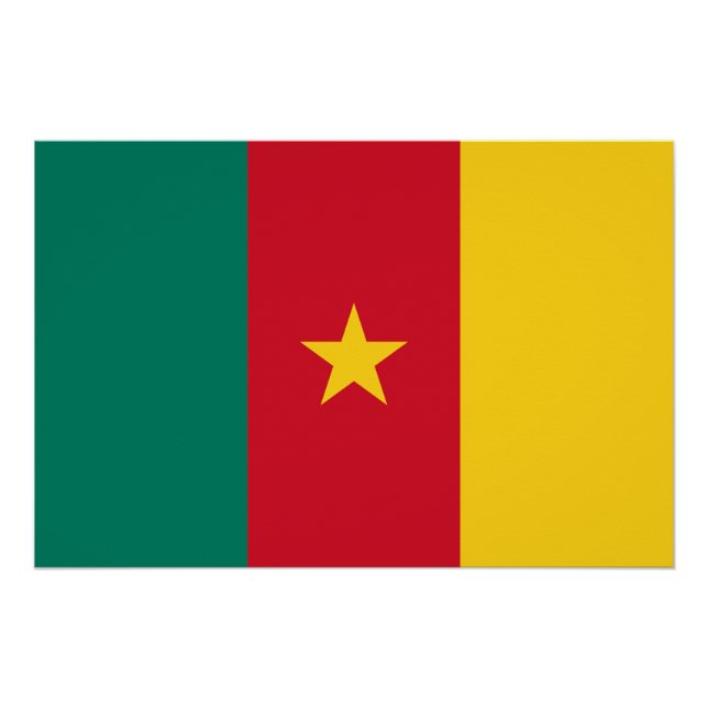 Poster Drapeau patriotique du Cameroun (Devant)