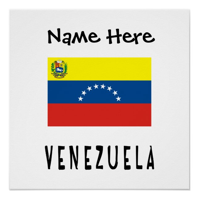 Poster Drapeau personnalisé du Venezuela (Devant)