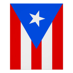 Poster Drapeau Porto Rico