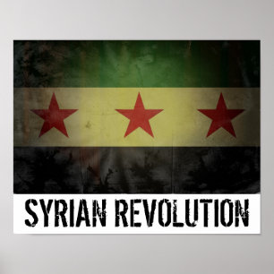 Poster Drapeau sale de la Syrie "de révolution syrienne"
