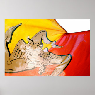 Poster Drapeau sicilien
