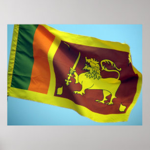 Poster drapeau sri lanka