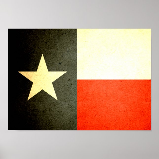 Poster Drapeau Sun embrassé Texas (Devant)