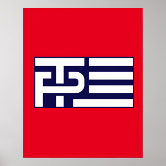 Poster Drapeau Trump Pence - bleu - -