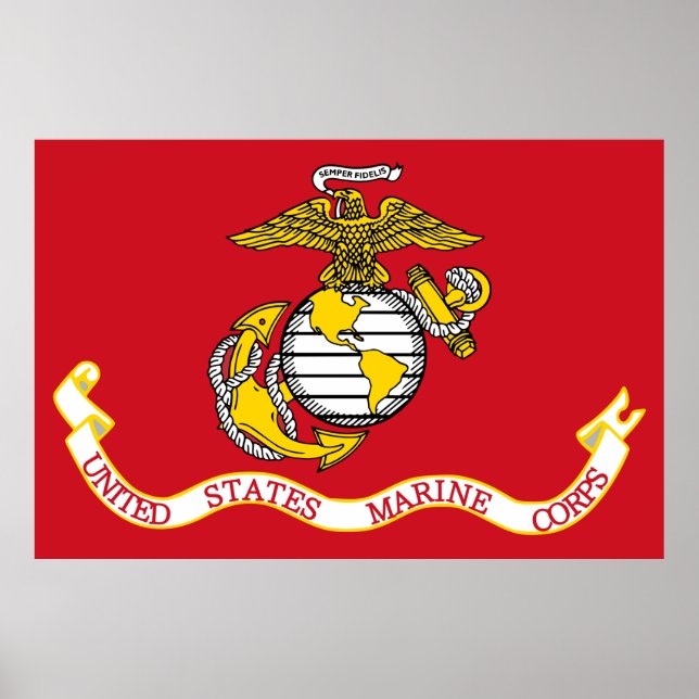 Poster Drapeau USMC patriotique (Devant)