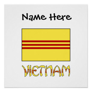 Poster Drapeau vietnamien du Sud-Vietnam Personnalisation