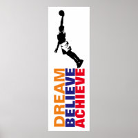 Dream Believe Achieve Basketball Pop Art