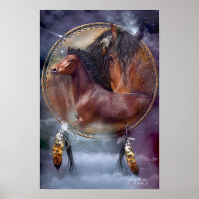 Poster Dream Catcher Series - Spirit Horses Poster/Imprim (Devant)