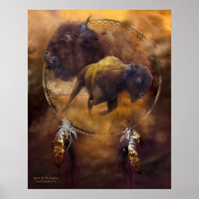 Poster Dream Catcher Series-Spirit Of The Brown Buffalo (Devant)
