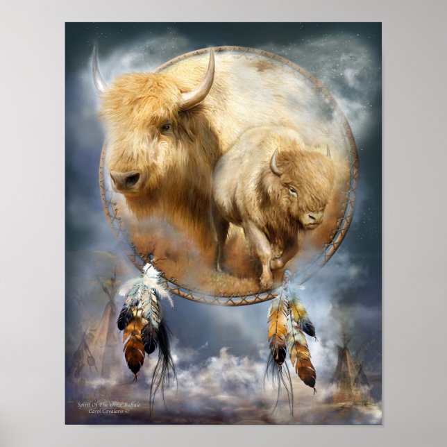 Poster Dream Catcher Series-Spirit Of The White Buffalo (Devant)