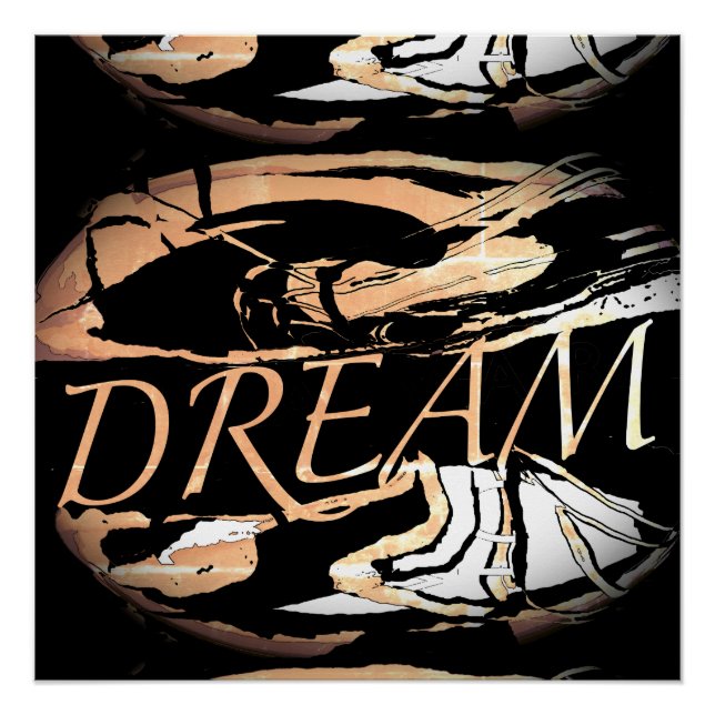 Poster "Dream" Light Rose Blanc Inspirationnel Abstrait (Devant)