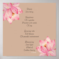 Dream Poem avec Lotus Flowers