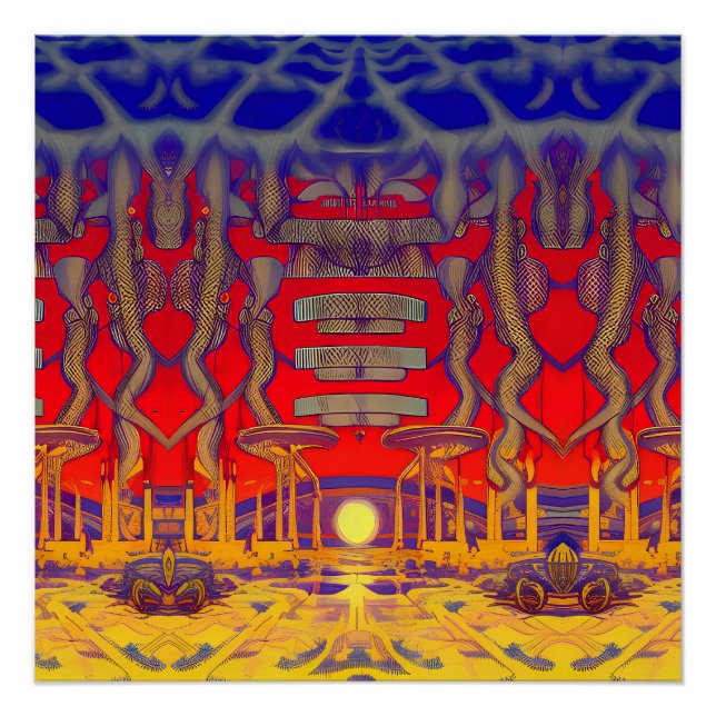 Poster Dreamland psychédélique (Devant)