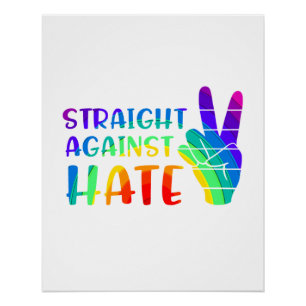 Poster Droit contre la haine - LGBTQ+ Ally Pride