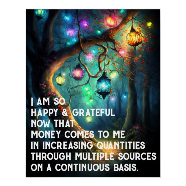 Poster Droit d'attraction Manifestation de l'argent Citat (Devant)