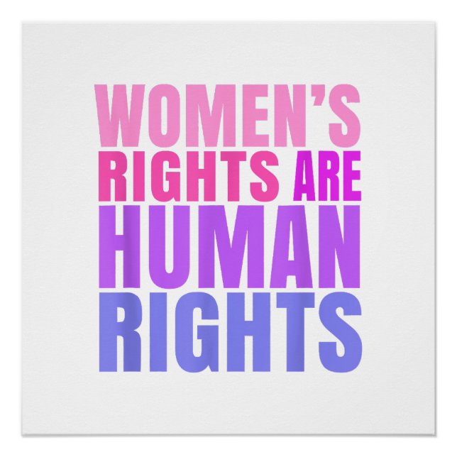 Poster Droits des femmes Droits de l'homme (Devant)