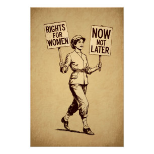 Poster Droits des femmes, Suffragette féministe Vintage