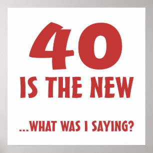 Poster Drôle 40e anniversaire Gag Dons