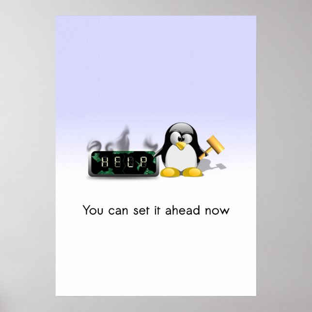 Poster drôle Anti Daylight Saving Time (Devant)