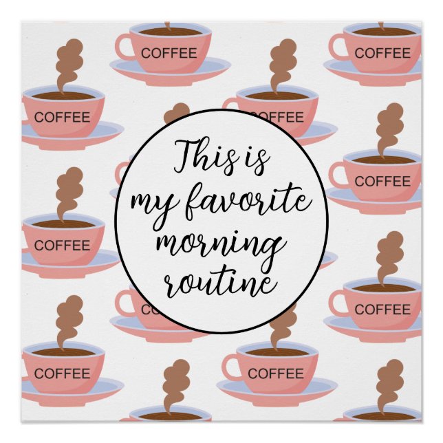 Poster Drôle café du matin (Devant)