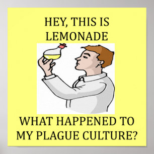 Poster drôle de blague de laboratoire de biologie