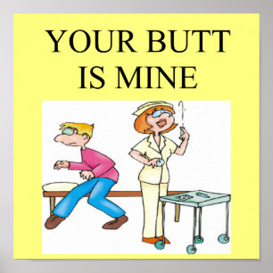 Poster drôle de blague d'infirmière