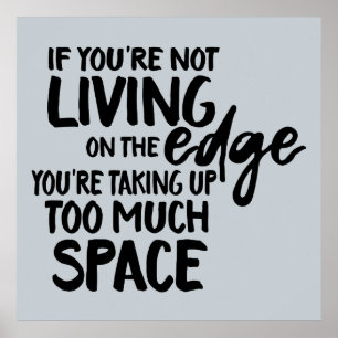 Poster Drôle de dire vivant sur le bord de l'art du wordp