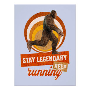 Poster Drôle de motivation de course de Bigfoot