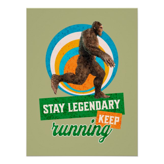 Poster Drôle de motivation de course de Bigfoot (Devant)