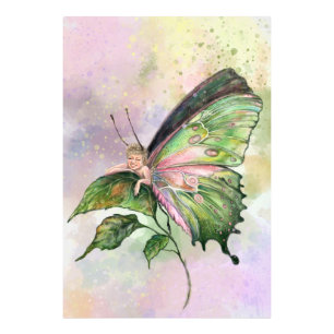 Poster drôle de papillon d'art